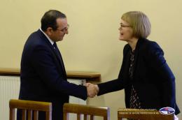 Министр охраны природы Республики Армения А. Минасян принял делегацию,который возглавляла Мартина Куик чрезвычайный и полномочный посол Шведии в Армении