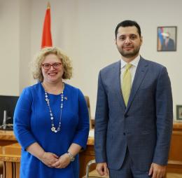 Minister Hambardzum Matevosyan Received H.E. Ms. Alexandra Cole, Ambassador Extraordinary and Plenipotentiary of the United Kingdom of Great Britain and Northern Ireland to Armenia