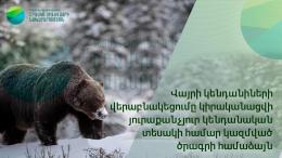 The Ministry of Environment circulated on the e-draft.am platform the draft government decision "On setting the procedure for the resettlement of wild animals in free conditions"