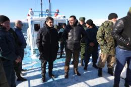 The Minister of Environment Hakob Simidyan took part in the work on the removal of illegal fishing nets from Lake Sevan