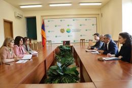 Deputy Ministers of Environment  Gayane Gabrielyan and Anna Mazmanyan met Philippe Seguin, Yannick Pochon and Vahagn Tonoyan